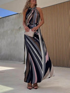 Robe d'été géométrique à bretelles