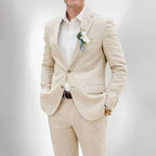 Costume de loisir slim en lin hommes