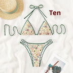 Mila — Green wrap two-piece bikini