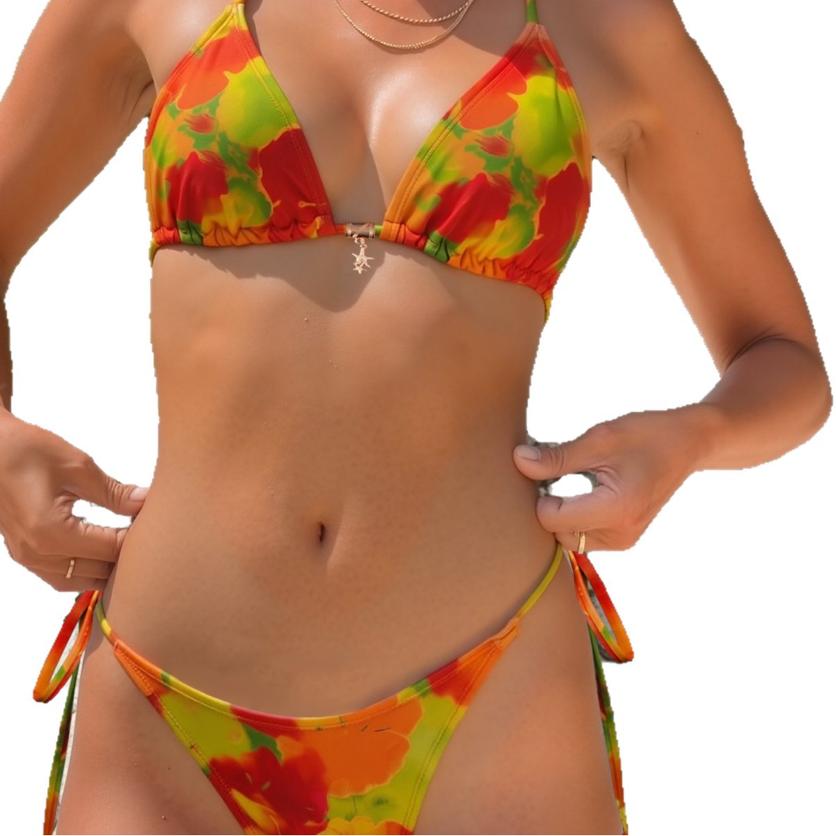 Pauline — Orange two-piece bikini
