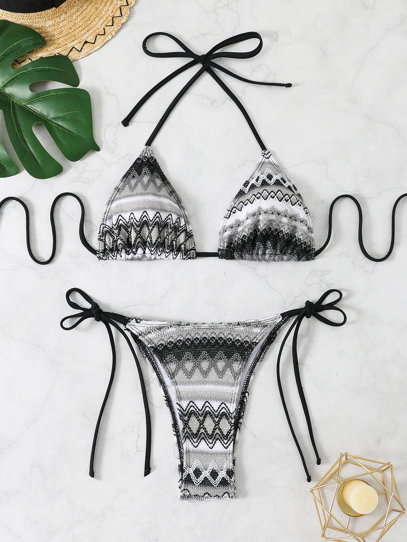 Xena — Bikini deux-pièces fendu orange