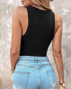 Imogen - Top d'été sans manches pour femmes avec soutien-gorge intégré