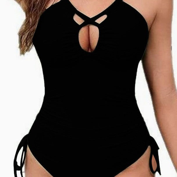 Sasha — Maillot une pièce taille haute noir