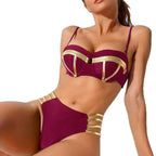 Stella — Bikini deux-pièces push-up doré
