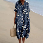Floral print short-sleeved dress