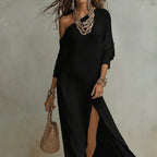 Robe fluide en polyester – Élégance intemporelle