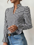 Haut à manches longues et col en V - Chic&Shines