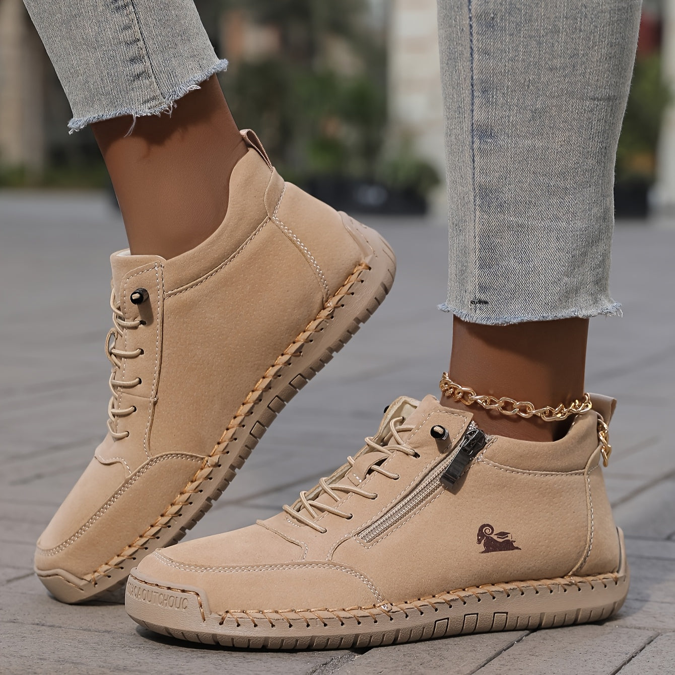 Baskets de marche zippées pour femmes, printemps