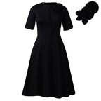 Robe midi col rond élégante - Design épuré et intemporel