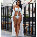Maillot de bain manches longues et strass kimono