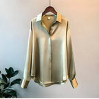 Fifine | Chemise en soie pour femme | Élégante, luxueuse & polyvalente | Parfaite pour l'automne