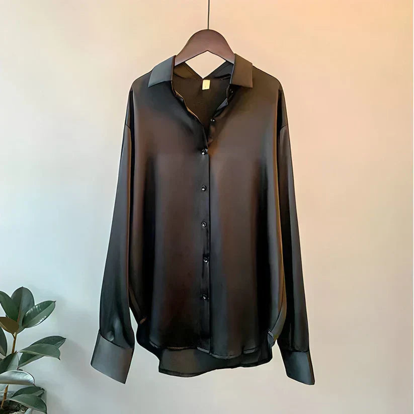 Fifine | Chemise en soie pour femme | Élégante, luxueuse & polyvalente | Parfaite pour l'automne