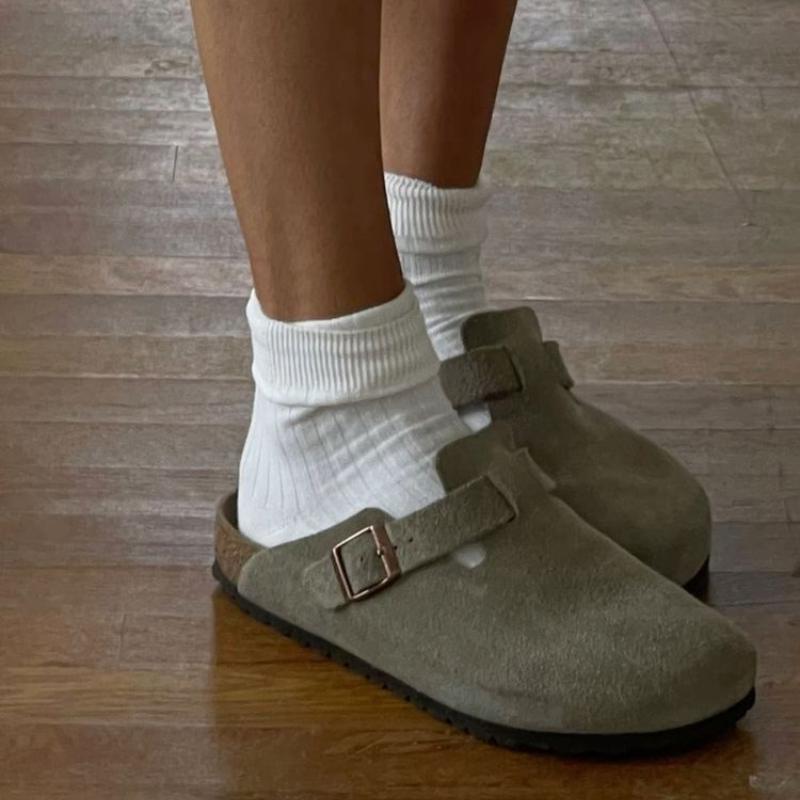 Premium unisex leather Boston sandal for fall