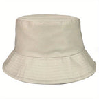 Chapeau bob beige en coton, style décontracté, idéal pour l'été. Accessoire mode unisexe, protection solaire, tendance et polyvalent.