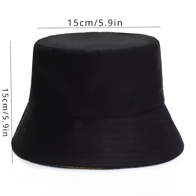 Chapeau Bob Noir Unisexe en Coton pour Toutes Saisons