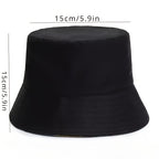 Chapeau Bob Noir Unisexe en Coton pour Toutes Saisons