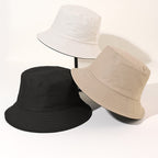 Chapeau Bob Noir Unisexe en Coton pour Toutes Saisons