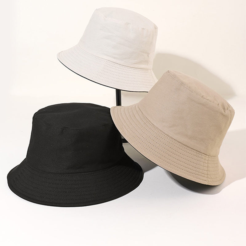 Chapeau Bob Noir Unisexe en Coton pour Toutes Saisons