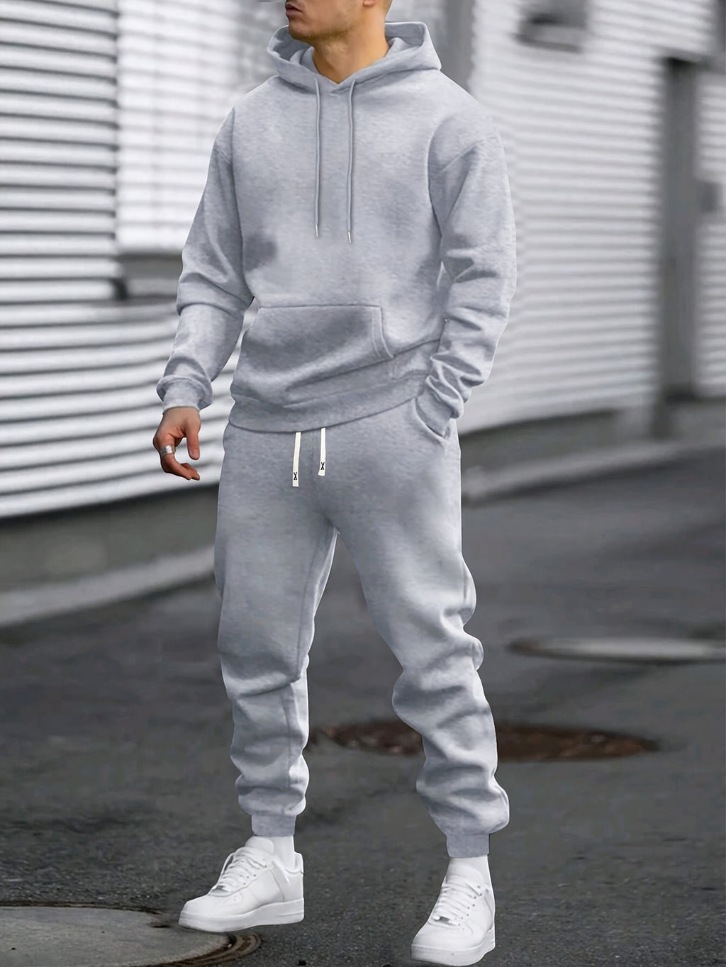 Ensemble de sport pour homme | Sweat à capuche et pantalon de jogging | Confortable et respirant | Printemps/Automne