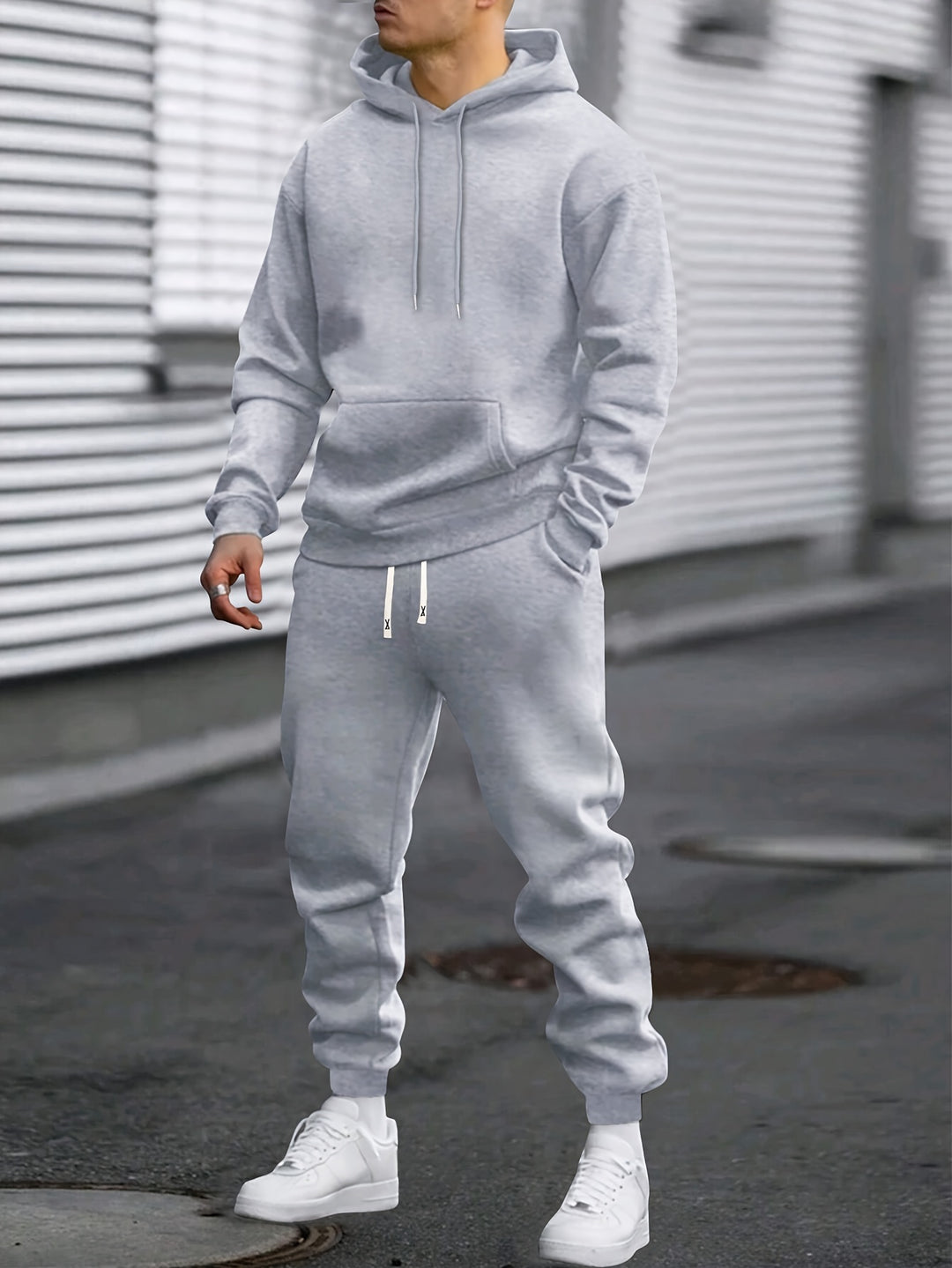 Ensemble de sport pour homme | Sweat à capuche et pantalon de jogging | Confortable et respirant | Printemps/Automne