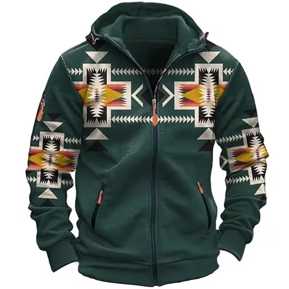 Veste d'hiver pour hommes | Sweat à capuche avec fermeture éclair | Design unique et confort décontracté