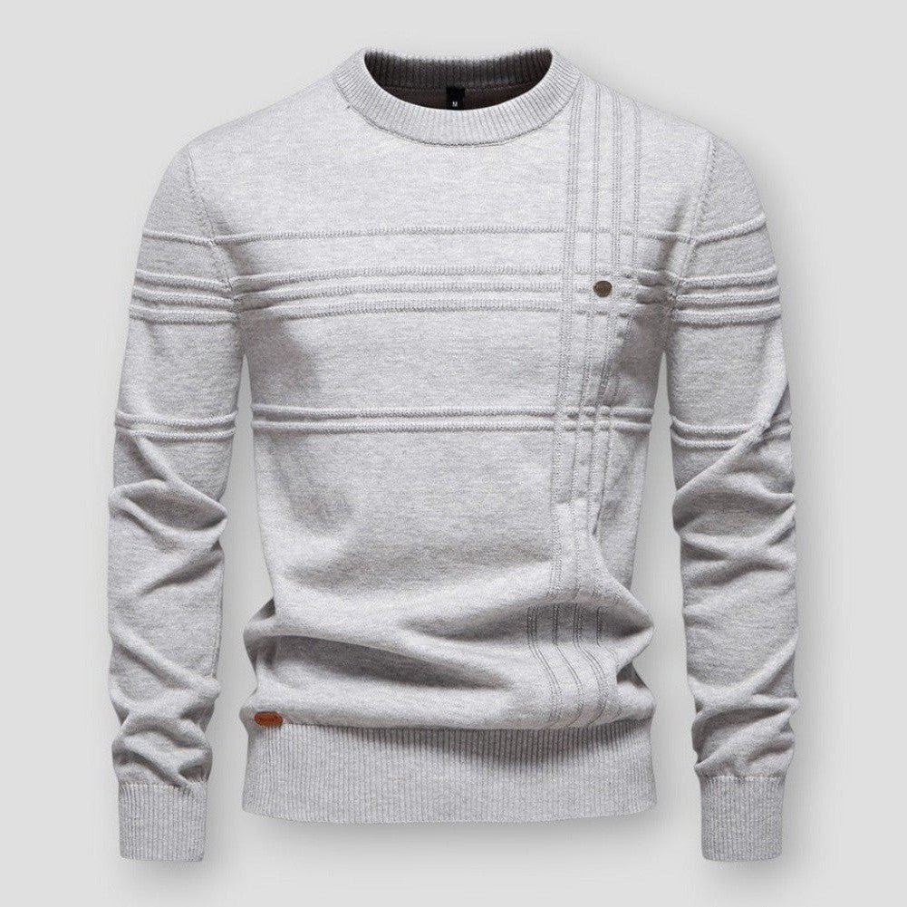 Men's classic crew neck sweater, combining modern style and lasting comfort