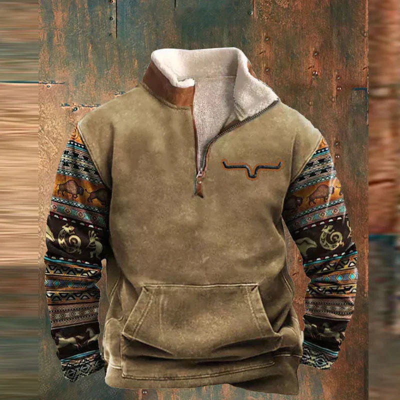 Men's Jumpers | Warm Vintage Jumper | Casual Jumper with Zipper