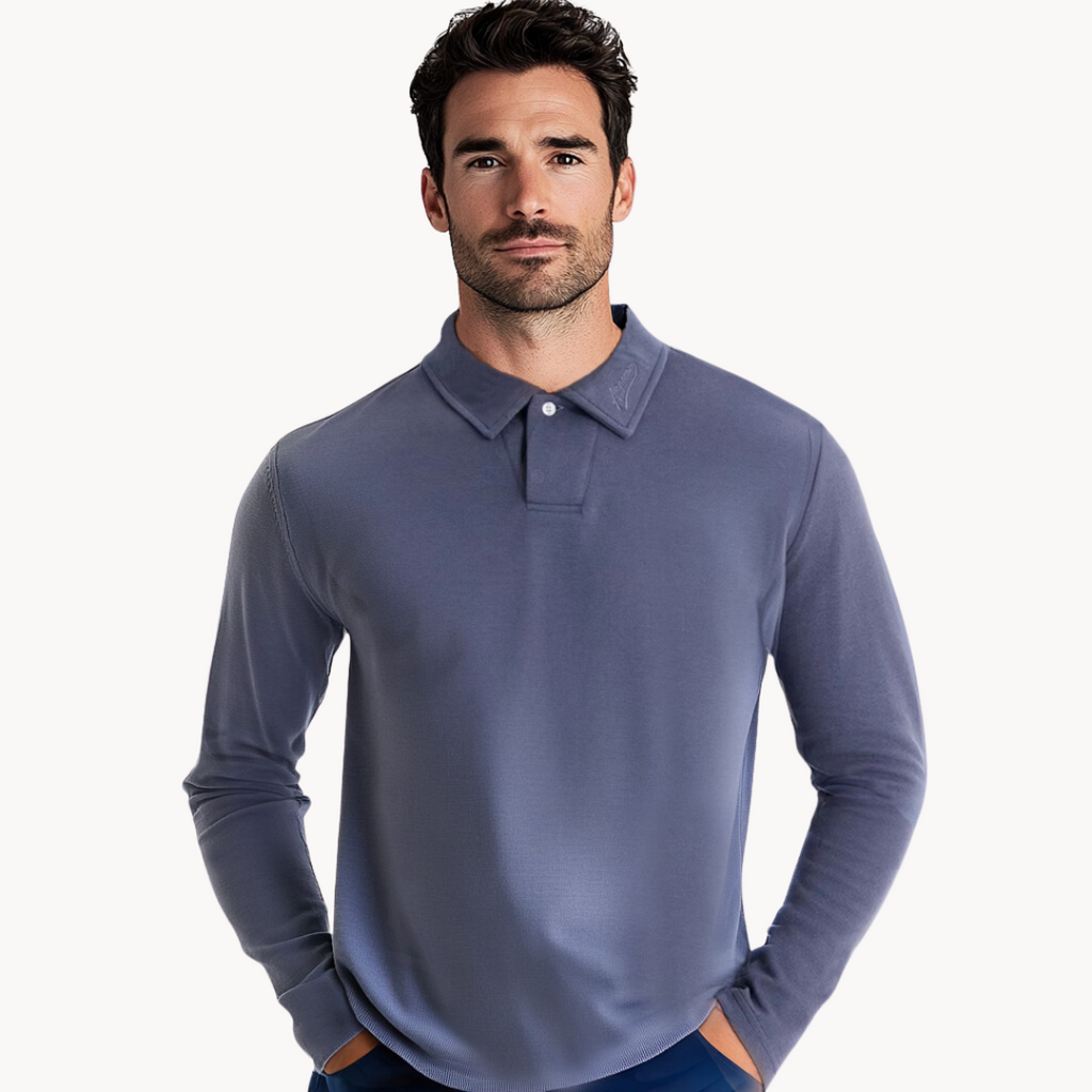 Men's Polo Shirt | Long Sleeve Shirt | Timeless Comfort and Elegant Style