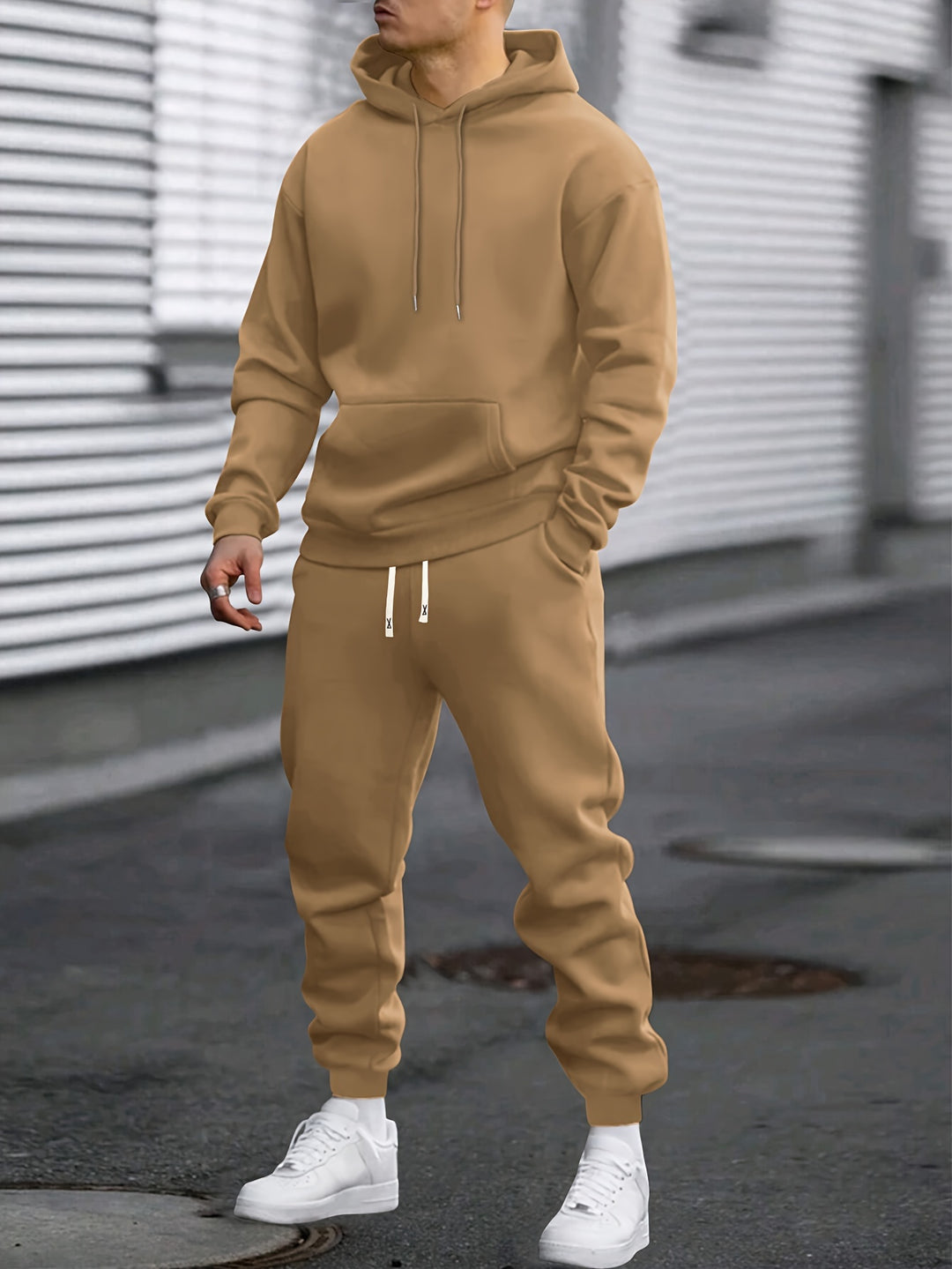 Ensemble de sport pour homme | Sweat à capuche et pantalon de jogging | Confortable et respirant | Printemps/Automne