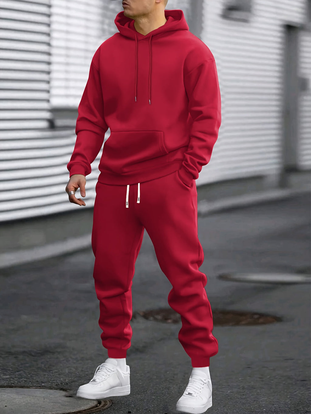 Ensemble de sport pour homme | Sweat à capuche et pantalon de jogging | Confortable et respirant | Printemps/Automne
