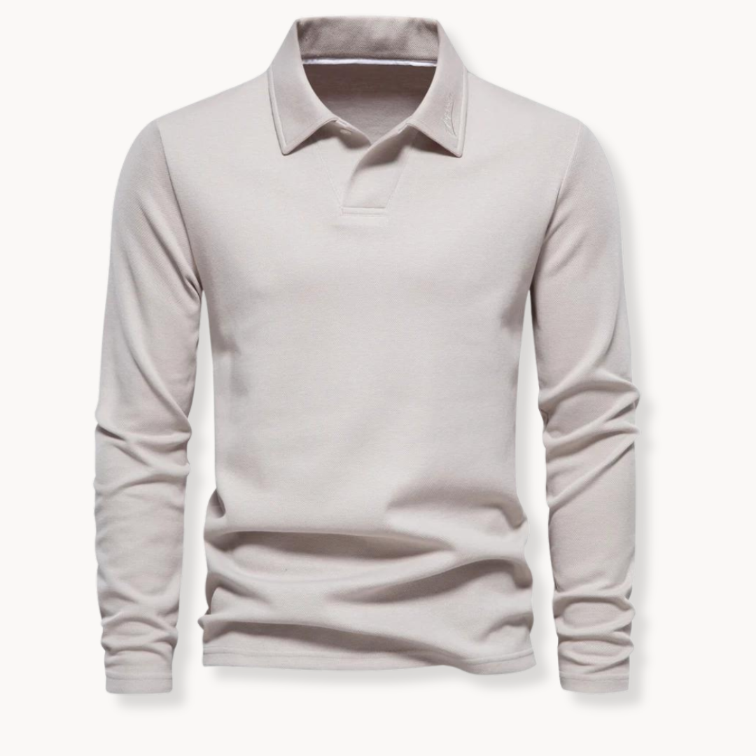 Men's Polo Shirt | Long Sleeve Shirt | Timeless Comfort and Elegant Style
