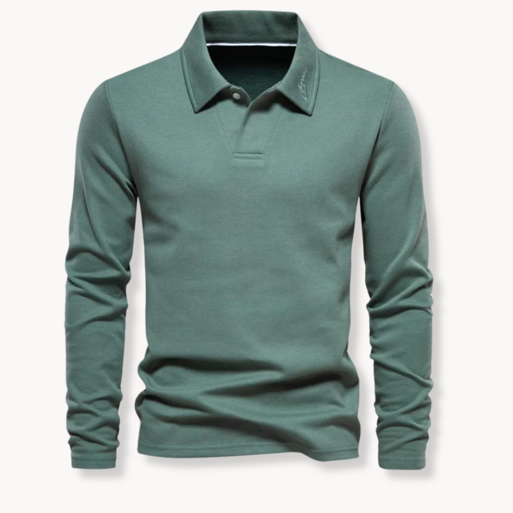 Men's Polo Shirt | Long Sleeve Shirt | Timeless Comfort and Elegant Style