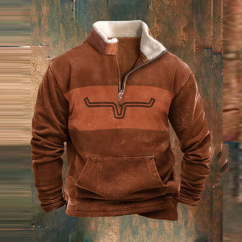 Men's Jumpers | Warm Vintage Jumper | Casual Jumper with Zipper