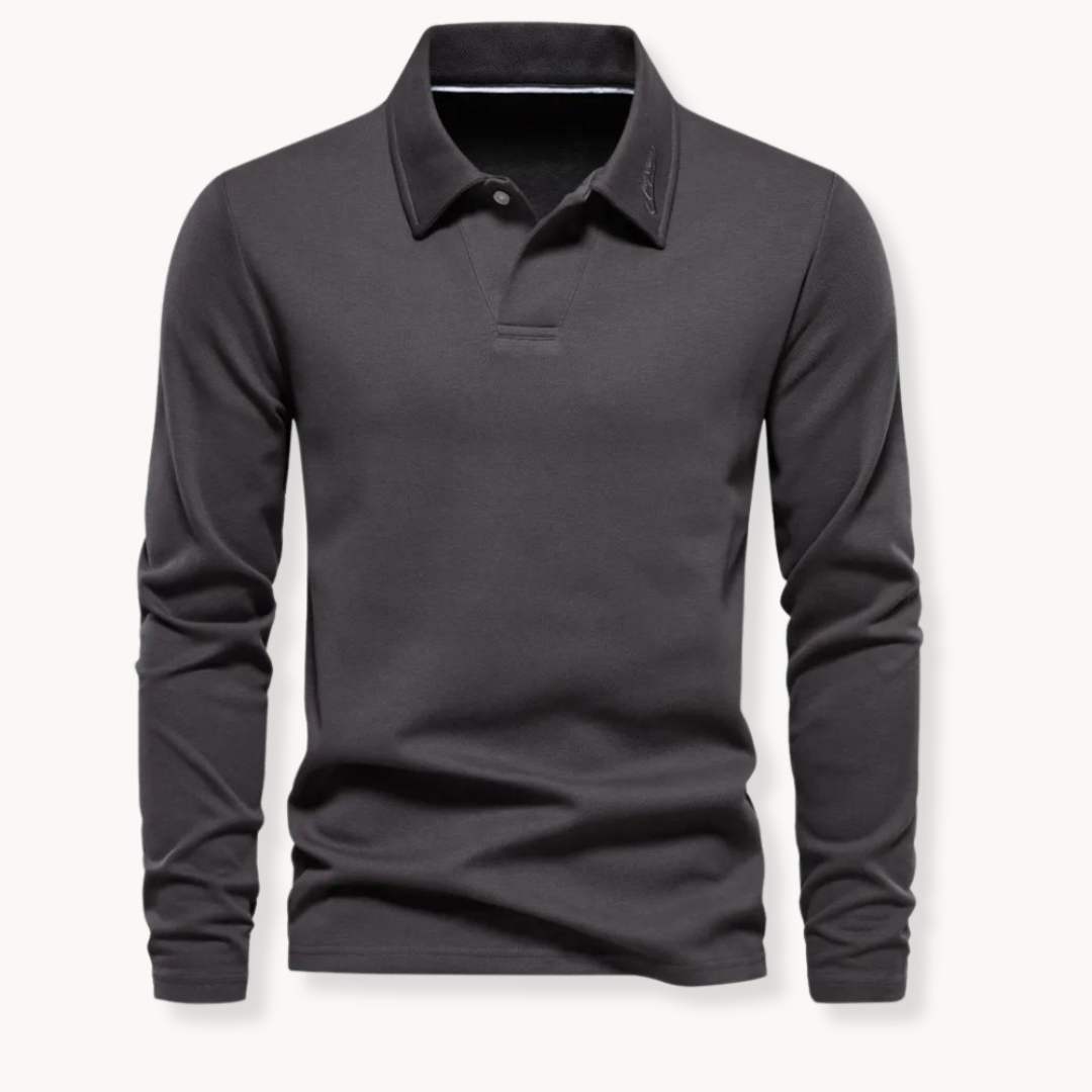 Men's Polo Shirt | Long Sleeve Shirt | Timeless Comfort and Elegant Style