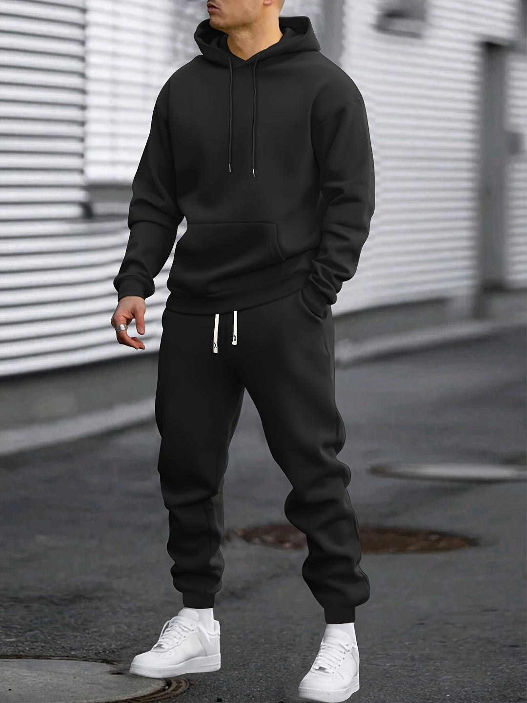 Ensemble de sport pour homme | Sweat à capuche et pantalon de jogging | Confortable et respirant | Printemps/Automne