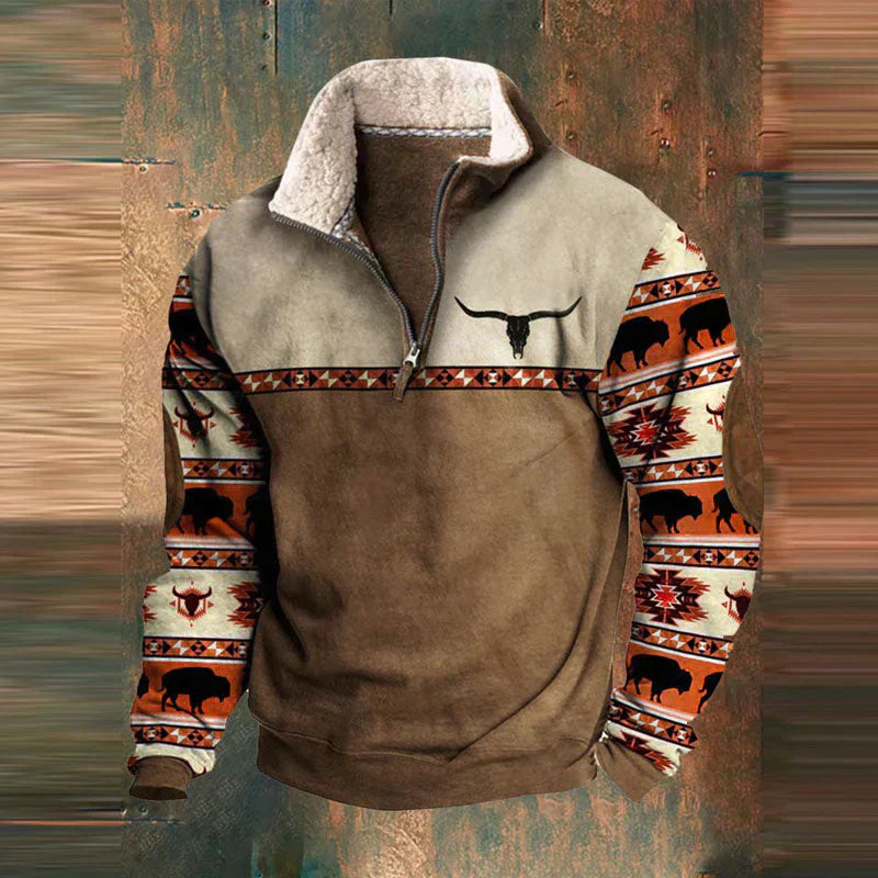 Men's Jumpers | Warm Vintage Jumper | Casual Jumper with Zipper
