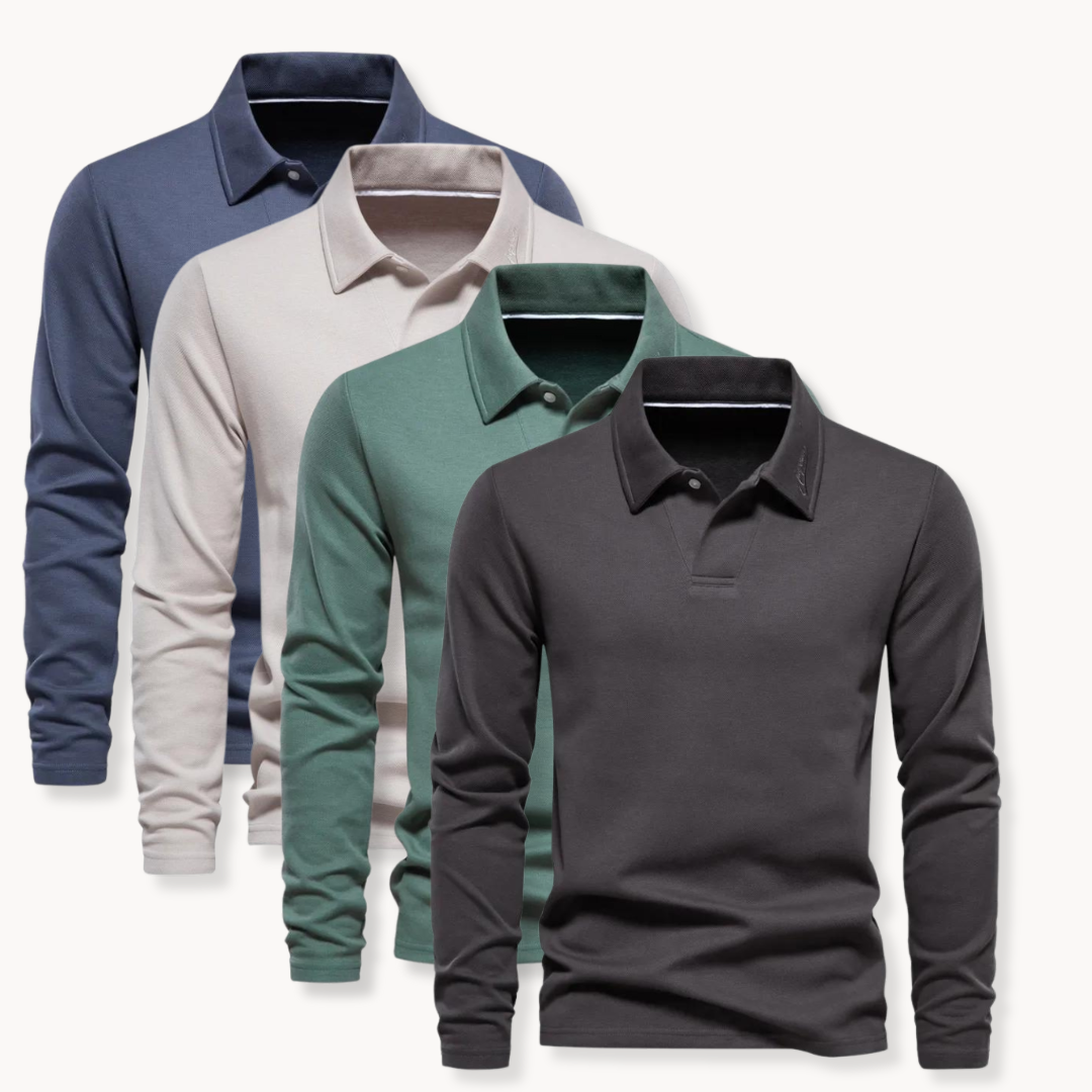 Men's Polo Shirt | Long Sleeve Shirt | Timeless Comfort and Elegant Style
