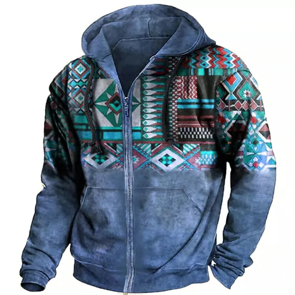 Veste d'hiver pour hommes | Sweat à capuche avec fermeture éclair | Design unique et confort décontracté