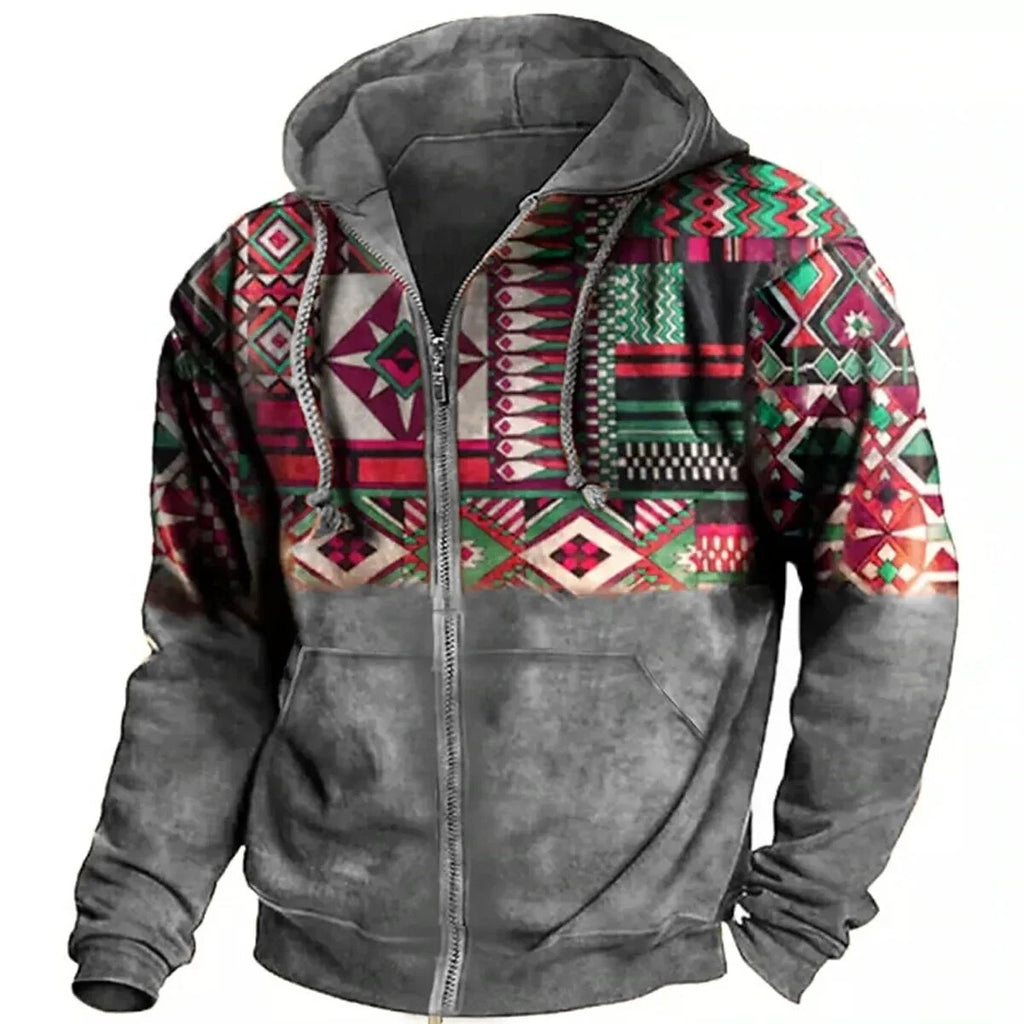Veste d'hiver pour hommes | Sweat à capuche avec fermeture éclair | Design unique et confort décontracté