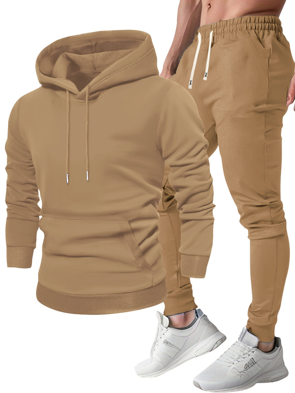 Ensemble de sport pour homme | Sweat à capuche et pantalon de jogging | Confortable et respirant | Printemps/Automne