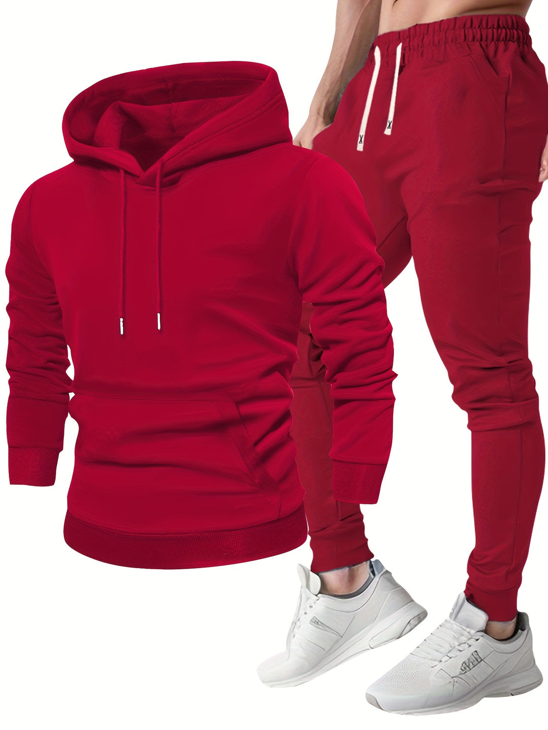 Ensemble de sport pour homme | Sweat à capuche et pantalon de jogging | Confortable et respirant | Printemps/Automne