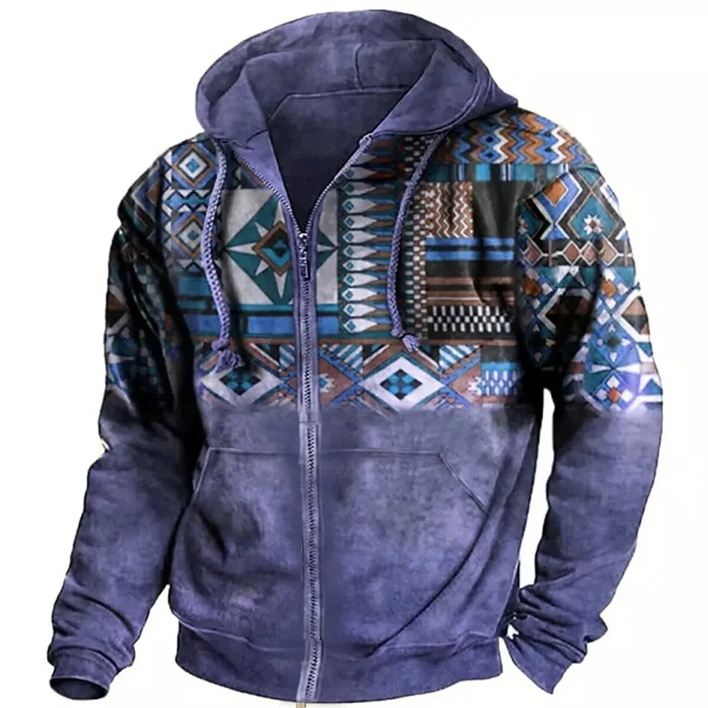 Veste d'hiver pour hommes | Sweat à capuche avec fermeture éclair | Design unique et confort décontracté