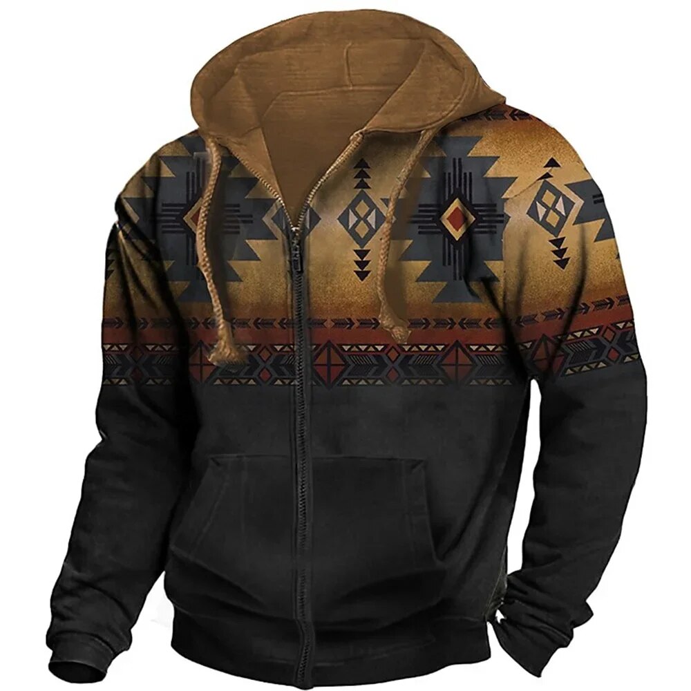 Veste d'hiver pour hommes | Sweat à capuche avec fermeture éclair | Design unique et confort décontracté