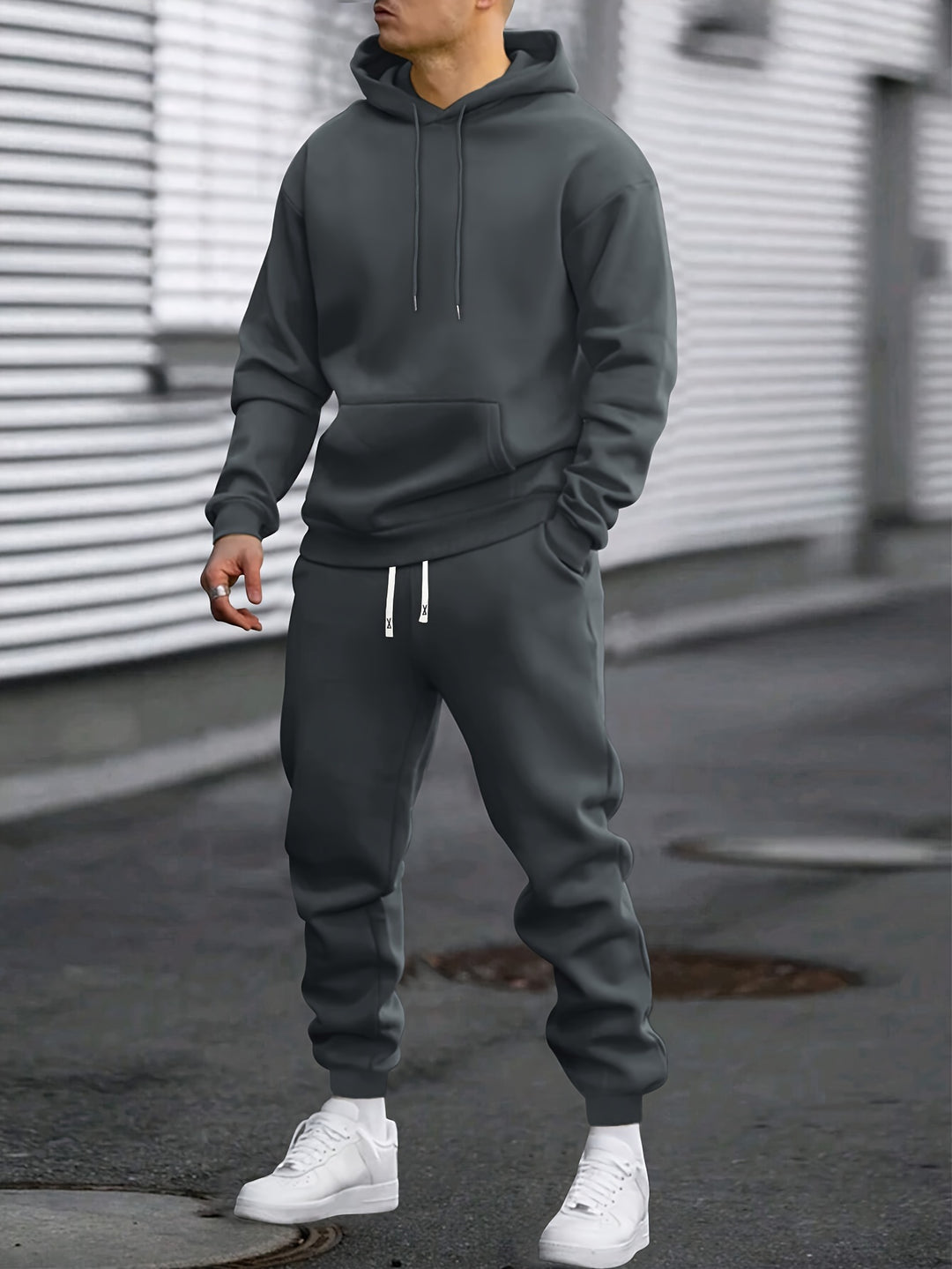 Ensemble de sport pour homme | Sweat à capuche et pantalon de jogging | Confortable et respirant | Printemps/Automne