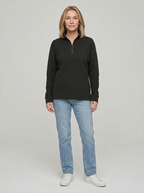 Women's Half-Zip Ribbed Pullover – Soft, Casual, and Perfect for Everyday Wear