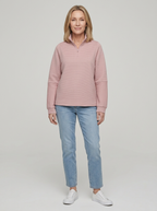 Women's Half-Zip Ribbed Pullover – Soft, Casual, and Perfect for Everyday Wear