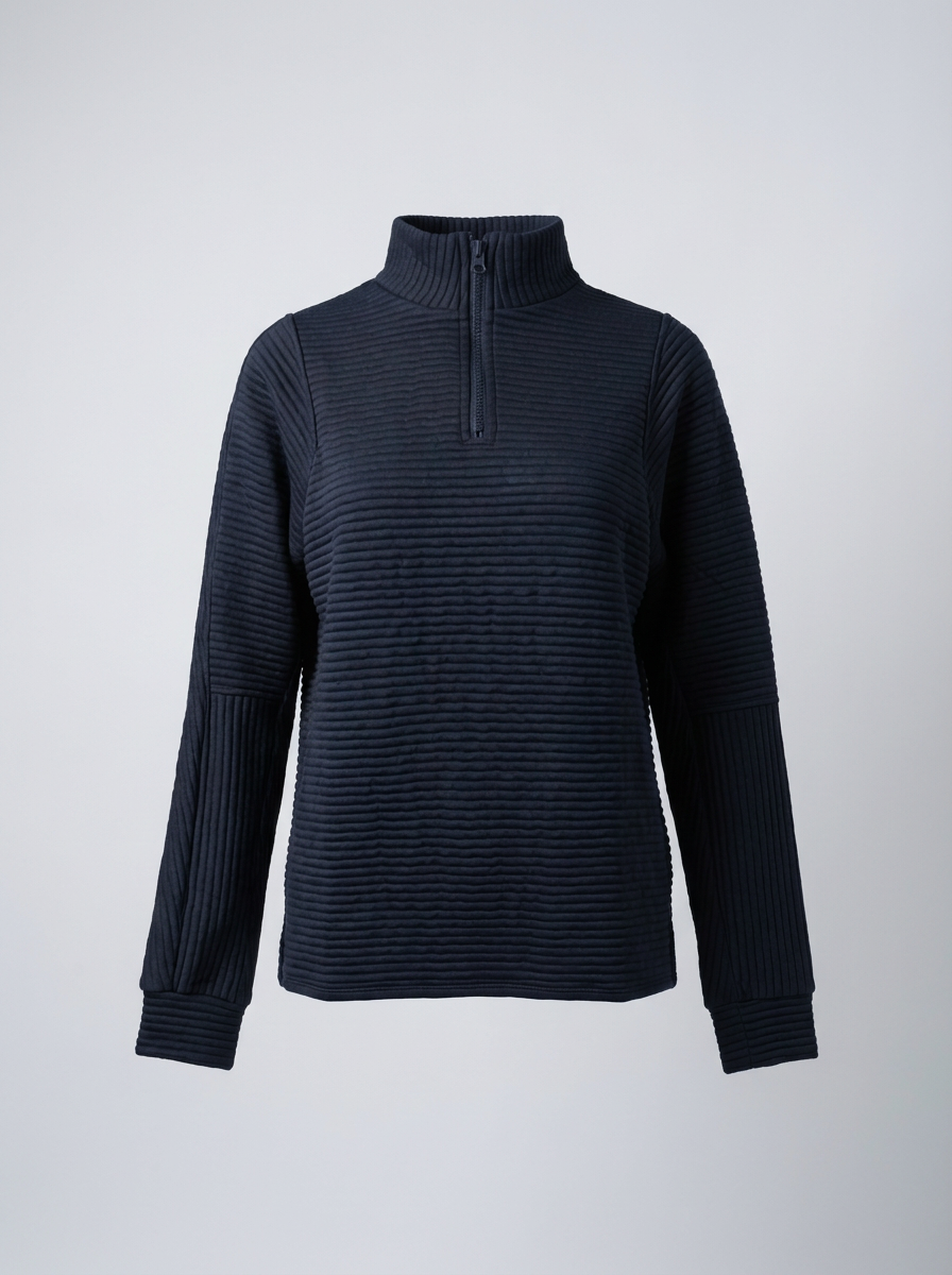Women's Half-Zip Ribbed Pullover – Soft, Casual, and Perfect for Everyday Wear