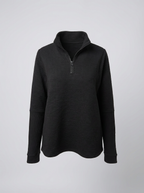 Women's Half-Zip Ribbed Pullover – Soft, Casual, and Perfect for Everyday Wear