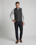 Gilet gris traditionnel élégant pour homme