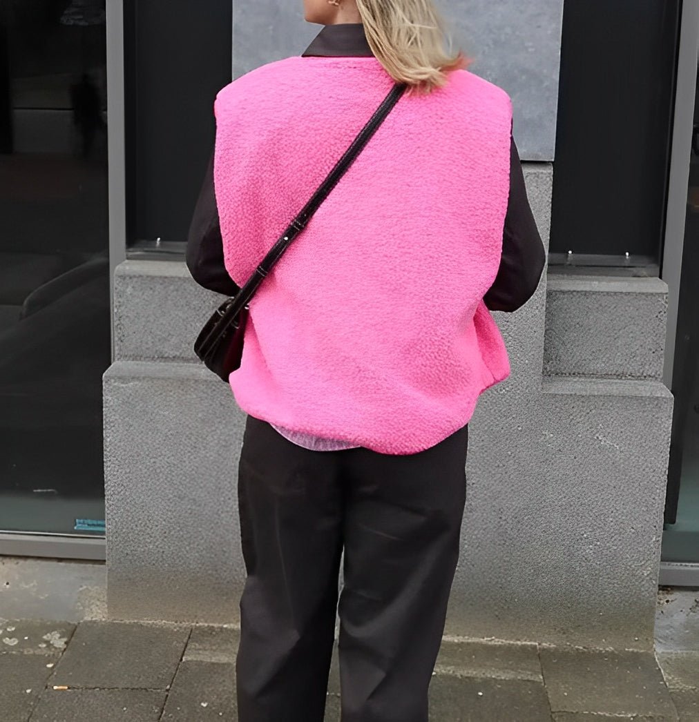 Gilet Femme Sans Manches – Boutonné, Doux et Confortable pour l'Automne